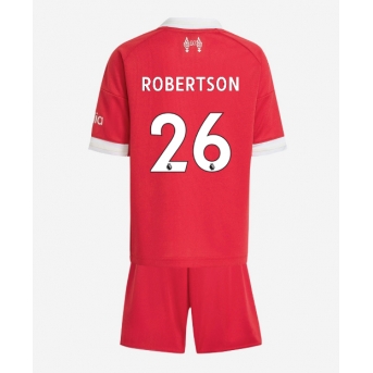 Billige Fotballdrakt Liverpool Andrew Robertson #26 Replika Hjemmedraktsett Barn 2025-26 Kortermet (med bukser)